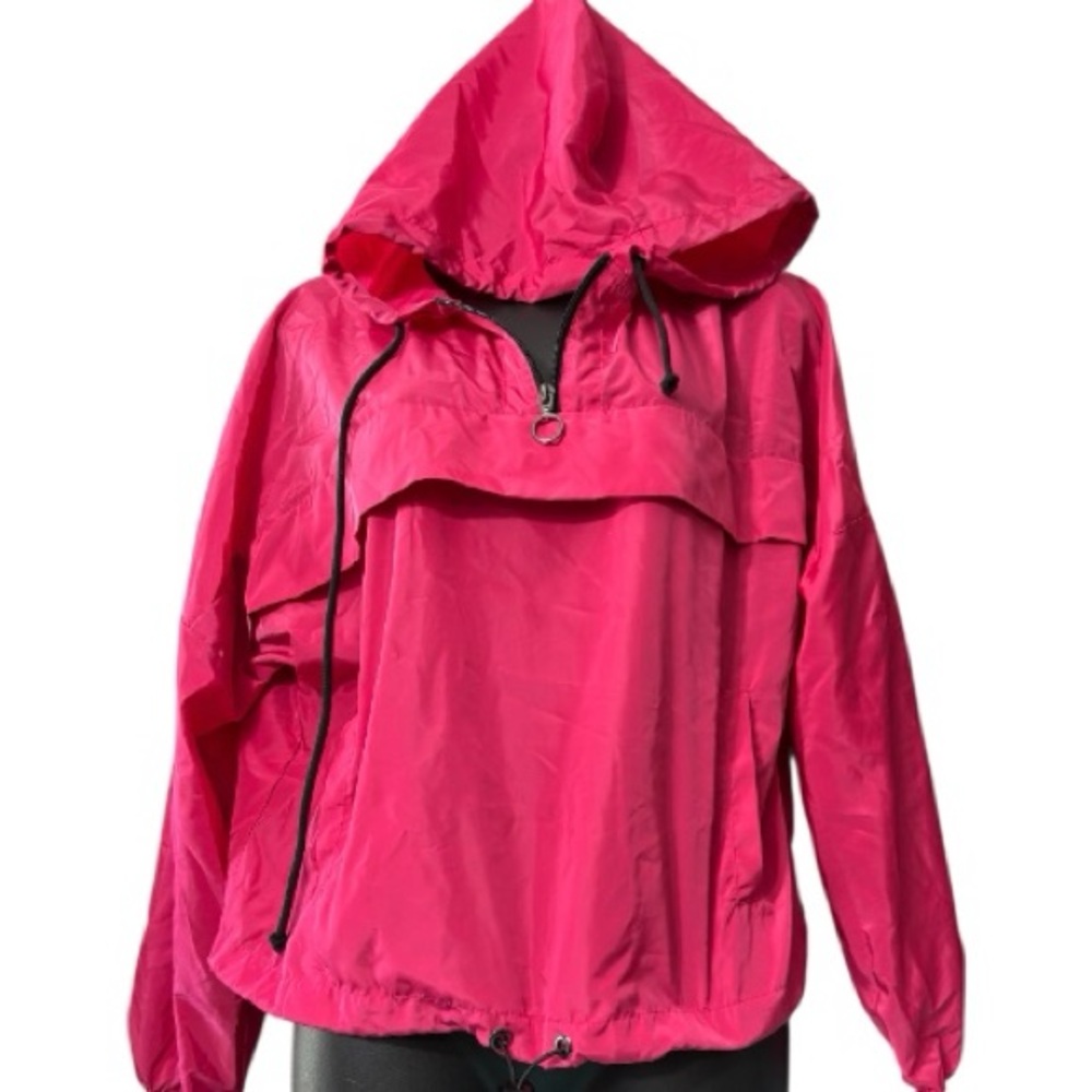 Vibrant hot Pink Windbreaker Jacket